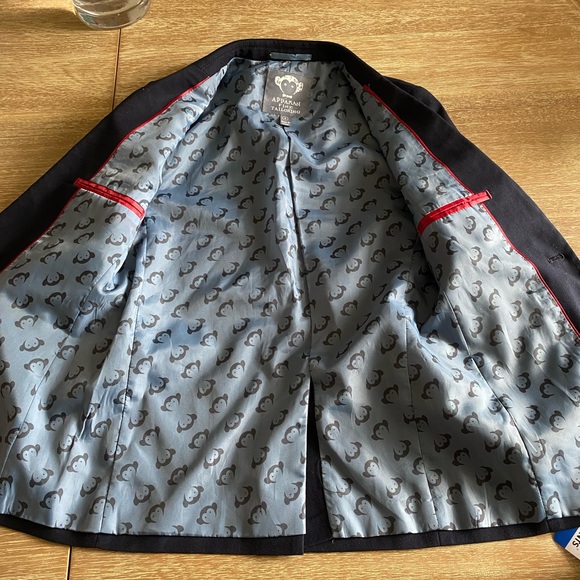 Appaman Boys Blue Slim-Fit Blazer with Notched Lapel - Picture 4 of 6